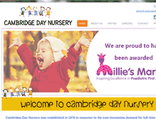 Tablet Screenshot of cambridgedaynursery.co.uk